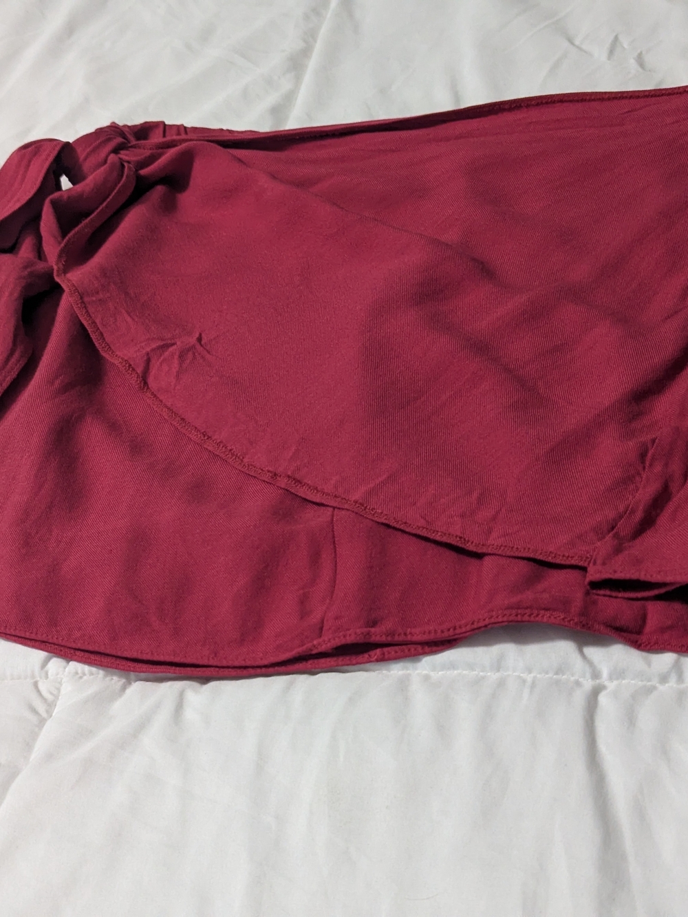 Waist-Tie Circle Skirt in Deep Berry Pink